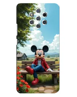 Чохол для Nokia 9 з картинкою «Міккі на лавці»