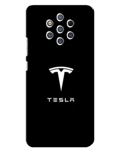 Чохол для Nokia 9 з картинкою «Tesla White Logo»