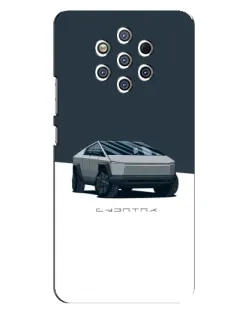 Чохол для Nokia 9 з картинкою «Сріблястий Cybertruck Tesla»