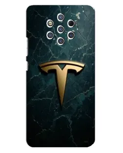 Чохол для Nokia 9 з картинкою «Мармурова Tesla Gold»