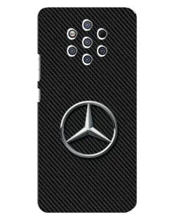 Чехол для Nokia 9 с картинкой «Карбоновый Mercedes стиль»