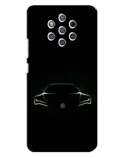 Чехол для Nokia 9 с картинкой «Mercedes — силуэт авто»