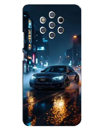 Чохол для Nokia 9 з картинкою «Нічне місто та Audi» Чохол для Nokia 9 з картинкою «Нічне місто та Audi»