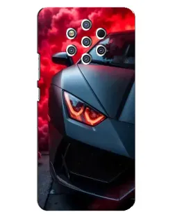 Чохол для Nokia 9 з картинкою «Lamborghini червоне сяйво»