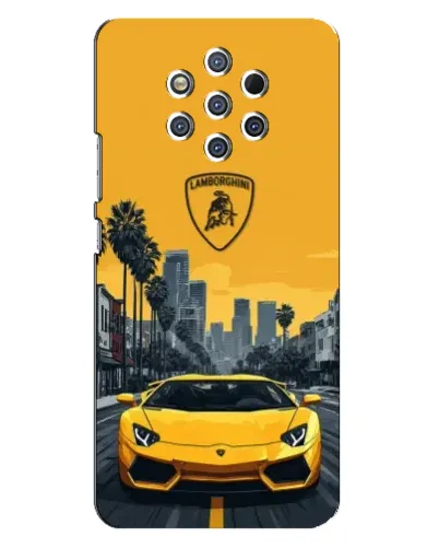 Чохол для Nokia 9 з картинкою «Жовтий Lamborghini місто» Чохол для Nokia 9 з картинкою «Жовтий Lamborghini місто»