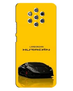 Чохол для Nokia 9 з картинкою «Lamborghini Huracan чорний»
