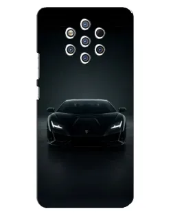 Чохол для Nokia 9 з картинкою «Чорний Lamborghini Aventador»