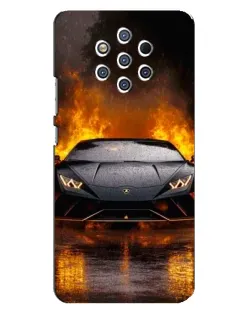 Чохол для Nokia 9 з картинкою «Lamborghini у вогні»