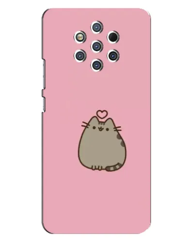 Чохол для Nokia 9 з картинкою «Pusheen серце»
