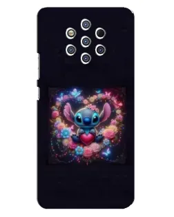 Чехол для Nokia 9 с картинкой «Stitch в цветах»