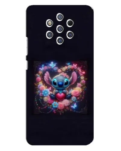 Чехол для Nokia 9 с картинкой «Stitch в цветах»