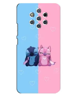 Чехол для Nokia 9 с картинкой «Stitch и Angel Love»