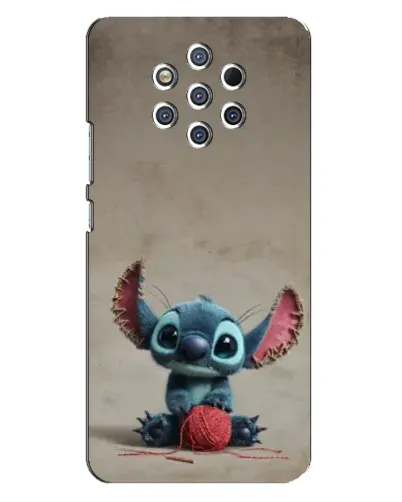 Чехол для Nokia 9 с картинкой «Стич на коричневом фоне»