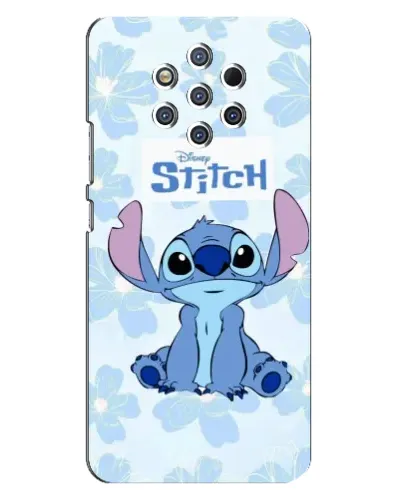 Чехол для Nokia 9 с картинкой «Stitch среди цветов»