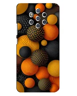 Чохол для Nokia 9 з картинкою «Об'ємні помаранчеві сфери»