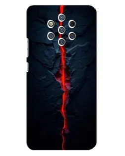 Чохол для Nokia 9 з картинкою «Червона лавова тріщина»