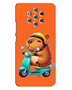 Чохол для Nokia 9 з картинкою «Капібара на скутері»