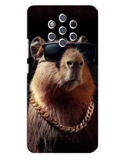 Чохол для Nokia 9 з картинкою «Капібара золотий ланцюг»