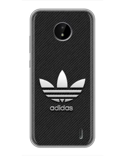 Чохол для Nokia C10 з картинкою «Adidas Карбонова текстура»