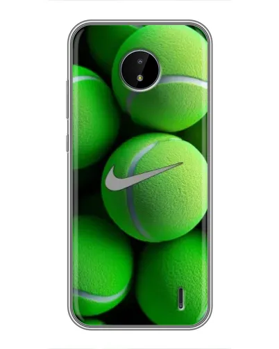 Чохол для Nokia C10 з картинкою «Тенісні м'ячі Найк»