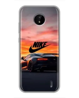 Чохол для Nokia C10 з картинкою «Nike та суперкар»