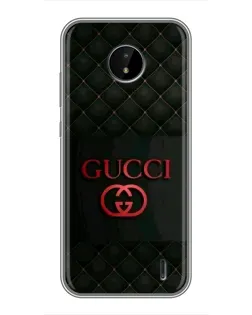 Чехол для Nokia C10 с картинкой «Gucci — стеганый черный»