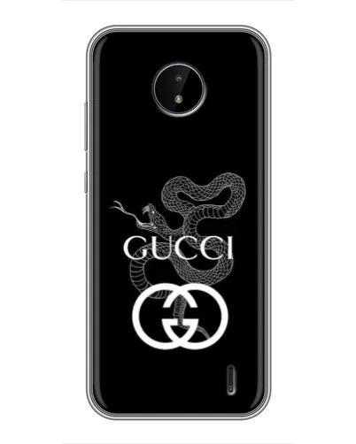 Чехол для Nokia C10 с картинкой «Gucci — серебряная змея»