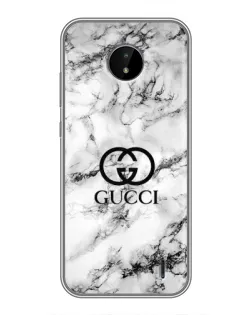 Чехол для Nokia C10 с картинкой «Gucci — мраморный шик»