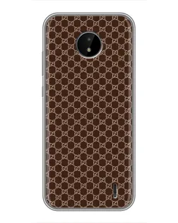 Чехол для Nokia C10 с картинкой «Gucci — шоколадная сетка»
