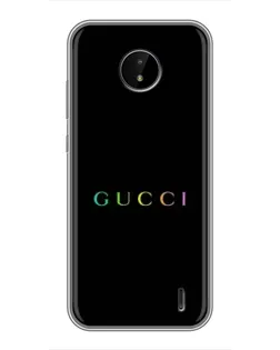 Чехол для Nokia C10 с картинкой «Gucci — неоновый минимализм»