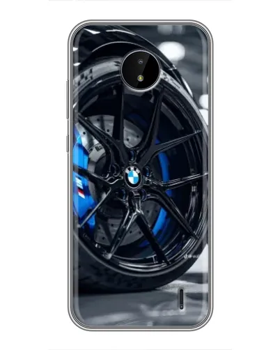 Чехол для Nokia C10 с картинкой «Колесо BMW вблизи»