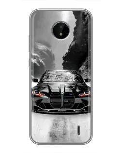 Чехол для Nokia C10 с картинкой «BMW — акварельный дрифт»