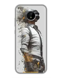 Чохол для Nokia C10 з картинкою «PUBG — боєць у пилу»