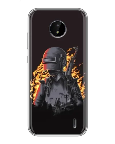 Чохол для Nokia C10 з картинкою «PUBG — вогняний силует» Чохол для Nokia C10 з картинкою «PUBG — вогняний силует»