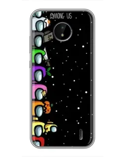 Чехол для Nokia C10 с картинкой «Команда Among Us»