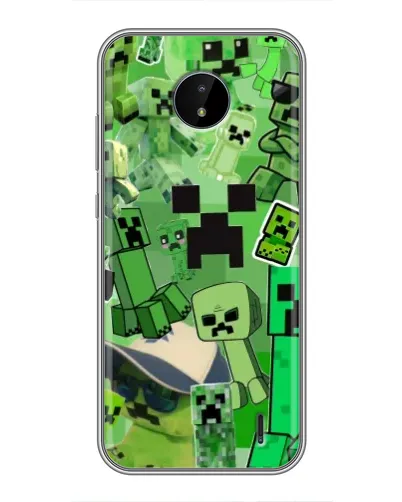Чохол для Nokia C10 з картинкою «Кріпери Minecraft» Чохол для Nokia C10 з картинкою «Кріпери Minecraft»