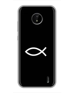 Чехол для Nokia C10 с картинкой «Символ рыбы Jesus»