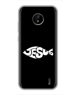 Чехол для Nokia C10 с картинкой «Рыба Jesus»