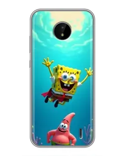 Чехол для Nokia C10 с картинкой «Спанч Боб под водой»