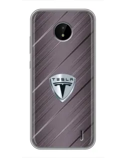 Чохол для Nokia C10 з картинкою «Металева текстура Tesla»