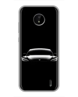 Чохол для Nokia C10 з картинкою «Фари Tesla Night»