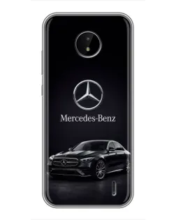 Чехол для Nokia C10 с картинкой «Mercedes — решетка радиатора»