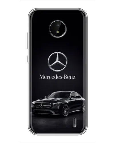 Чехол для Nokia C10 с картинкой «Mercedes — решетка радиатора»