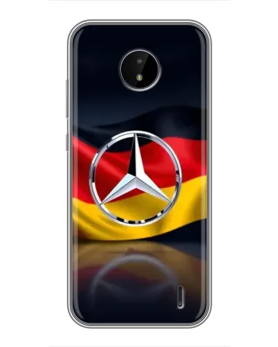 Чехол для Nokia C10 с картинкой «Mercedes — флаг Германии»