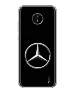 Чехол для Nokia C10 с картинкой «Mercedes классический лого»