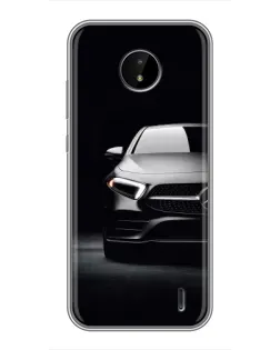 Чехол для Nokia C10 с картинкой «Свет фар Mercedes»