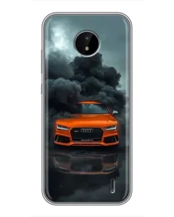 Чохол для Nokia C10 з картинкою «Audi у хмарах диму»