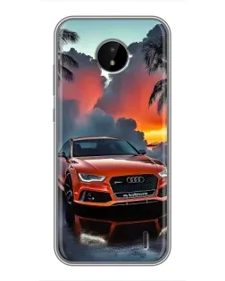Чохол для Nokia C10 з картинкою «Audi — захід сонця»