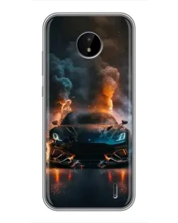 Чохол для Nokia C10 з картинкою «Lamborghini димна естетика»