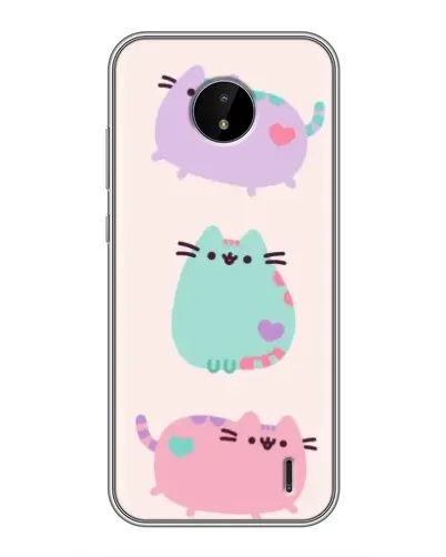 Чохол для Nokia C10 з картинкою «Pusheen тріо» Чохол для Nokia C10 з картинкою «Pusheen тріо»